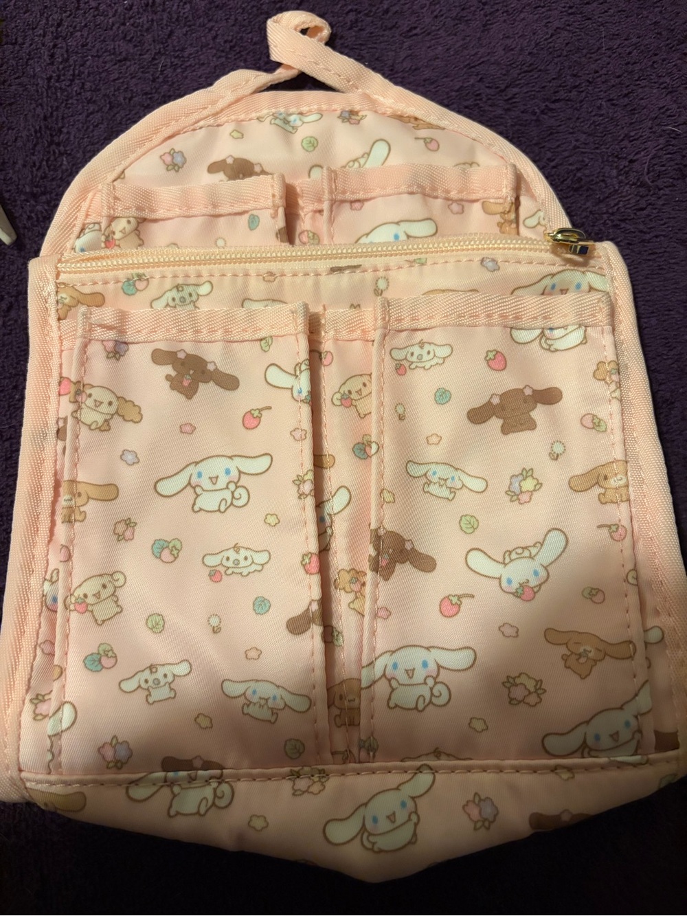 Spencer's Pink Character Pocket Organizer Bag